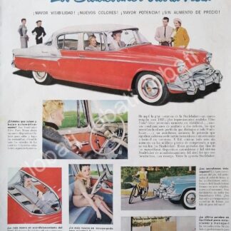 CARTEL ANTIGUO ORIGINAL DE AUTOS STUDEBAKER ULTRA VISTA 1955 /339
