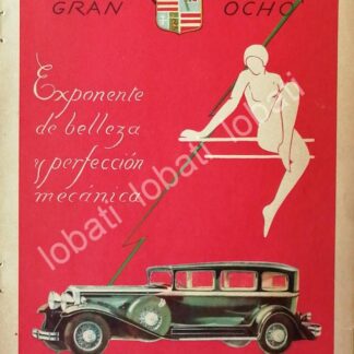 CARTEL ANTIGUO ORIGINAL DE AUTOS MARMON GRAN 8 1930 /330 / RARO