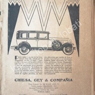 CARTEL ANTIGUO ORIGINAL DE AUTOS HUPMOBILE 8 DEL SIGLO 1929 /325 MUY RARO
