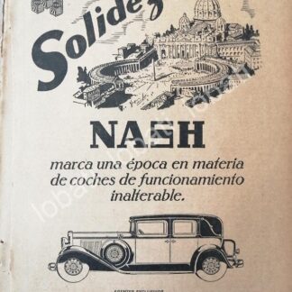 CARTEL ANTIGUO ORIGINAL DE AUTOS NASH 1927 /324