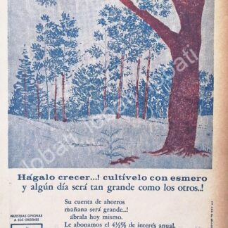 CARTEL ANTIGUO ORIGINAL DE BANCO REGIONAL DEL NORTE, MONTERREY 1968 /261