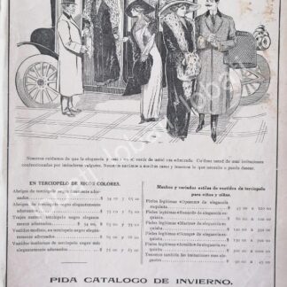 CARTEL ANTIGUO ORIGINAL DE TIENDAS EL PALACIO DE HIERRO 1910 /246