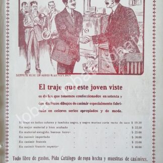 CARTEL ANTIGUO ORIGINAL DE TIENDAS EL PALACIO DE HIERRO 1910 /252
