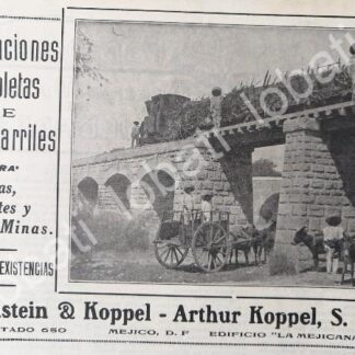 CARTEL ANTIGUO ORIGINAL DE VIAS PARA FERROCARRIL ORENSTEIN & KOPPEL 1912 /238 SUPER RARO