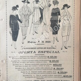 CARTEL ANTIGUO ORIGINAL DE TIENDAS EL PALACIO DE HIERRO, MODAS 1920-21 /235