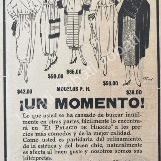 CARTEL ANTIGUO ORIGINAL DE TIENDAS EL PALACIO DE HIERRO, MODAS 1920-21 /236