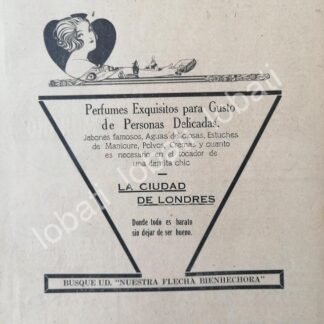 CARTEL ANTIGUO ORIGINAL DE AFICHE ART NOUVEAU TIENDAS LA CIUDAD DE LONDRES, 1920 /227