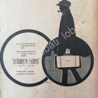 CARTEL ANTIGUO ORIGINAL DE AFICHE ART NOUVEAU TIENDAS LA CIUDAD DE LONDRES, 1920 /225