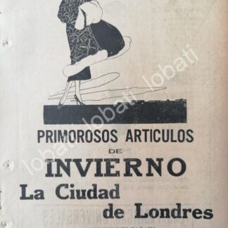 CARTEL ANTIGUO ORIGINAL DE TIENDAS LA CIDUAD DE LONDRES, 1920 /222