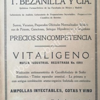 CARTEL ANTIGUO ORIGINAL DE FARMACIA BEZANILLA & CIA. 1922 /209
