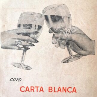 CARTEL ANTIGUO ORIGINAL DE CERVEZA CARTA BLANCA 1940s /149