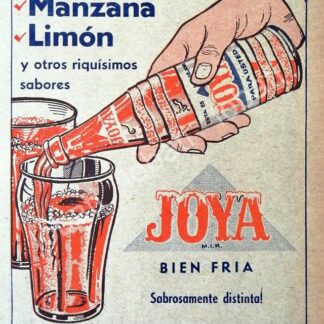 CARTEL ANTIGUO ORIGINAL DE REFRESCOS JOYA DE TOPO CHICO 1961 /123