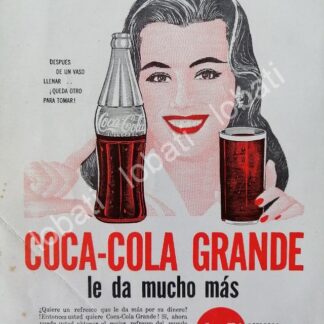 CARTEL ANTIGUO ORIGINAL DE REFRESCOS COCA COLA 1961 /121