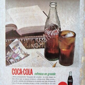 CARTEL ANTIGUO ORIGINAL DE REFRESCOS COCA COLA 1965