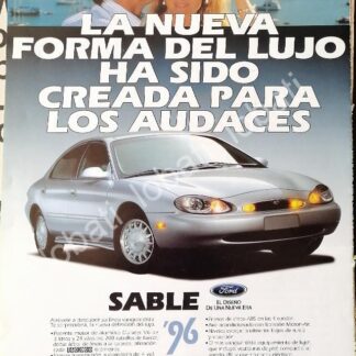 CARTEL ANTIGUO ORIGINAL DE AUTOS FORD SABLE 1996 /441