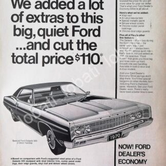CARTEL ANTIGUO ORIGINAL DE AUTOS FORD GALAXIE 500 1970 /506