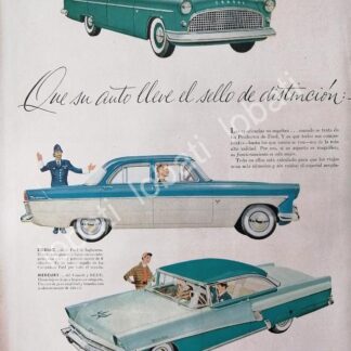CARTEL ANTIGUO ORIGINAL DE AUTOS FORD CONSUL - ZODIAC - MERCURY 1956 /505