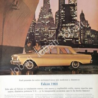CARTEL ANTIGUO ORIGINAL DE AUTOS FORD FALCON 1964 /503
