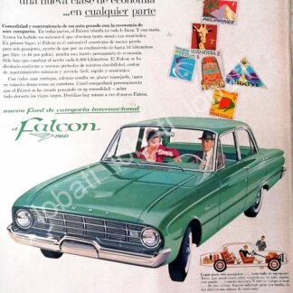 CARTEL ANTIGUO ORIGINAL DE AUTOS FORD FALCON 1960 /501
