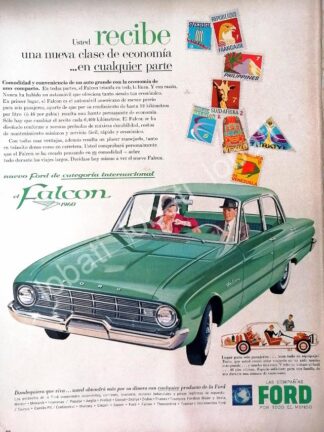 CARTEL ANTIGUO ORIGINAL DE AUTOS FORD FALCON 1960 /501