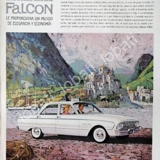 CARTEL ANTIGUO ORIGINAL DE AUTOS FORD FALCON 1961 /493
