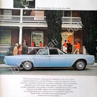 CARTEL ANTIGUO ORIGINAL DE AUTOS FORD LINCOLN CONTINENTAL 1967 /490