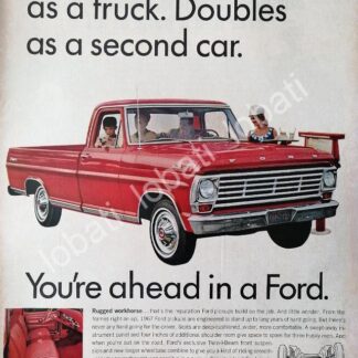CARTEL ANTIGUO ORIGINAL DE AUTOS PICKUP FORD F-100 1967 /489
