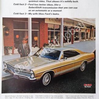 CARTEL ANTIGUO ORIGINAL DE AUTOS FORD XL V-8 1967 ( FORD GALAXIE ) /488 RARO
