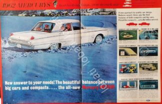 CARTEL ANTIGUO ORIGINAL DE AUTOS FORD MERCURY 1962 /474