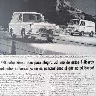 CARTEL ANTIGUO ORIGINAL DE AUTOS Y CAMIONES FORD 1960 /470