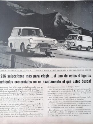 CARTEL ANTIGUO ORIGINAL DE AUTOS Y CAMIONES FORD 1960 /470