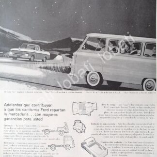 CARTEL ANTIGUO ORIGINAL DE AUTOS FORD VAM ANGLIA 1960 /469