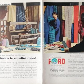 CARTEL ANTIGUO ORIGINAL DE MINI AFICHE AUTOS FORD VARIOS 1950s /449