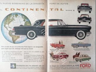 CARTEL ANTIGUO ORIGINAL DE MINI AFICHE AUTOS FORD CONTINENTAL MARK II Y OTROS /448