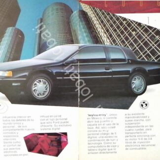 CARTEL ANTIGUO ORIGINAL DE MINI AFICHE AUTOS FORD FORD COUGAR 1990 /443