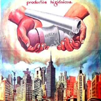 CARTEL ANTIGUO ORIGINAL DE TECHO ETERNO EUREKA S.A PUBLICIDAD ARTISTICA 1955 /393