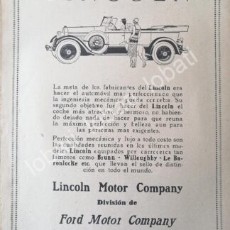 CARTEL ANTIGUO ORIGINAL DE AUTOS FORD LINCOLN SPORT 1920 /540