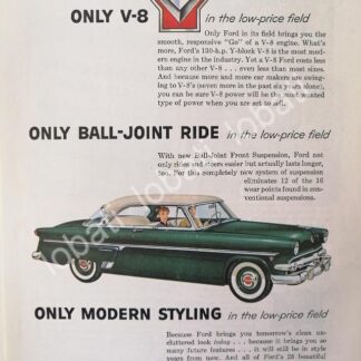 CARTEL ANTIGUO ORIGINAL DE AUTOS FORD MOTOR V8 1954 /535