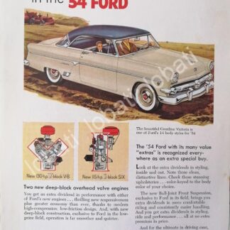 CARTEL ANTIGUO ORIGINAL DE AUTOS FORD VICTORIA 1954 /534