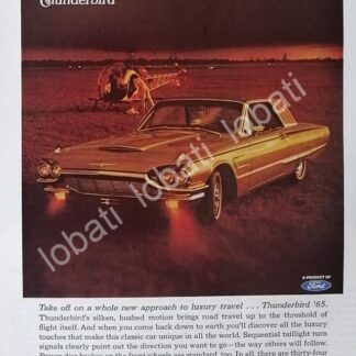 CARTEL ANTIGUO ORIGINAL DE AUTOS FORD THUNDERBIRD 1965 /530