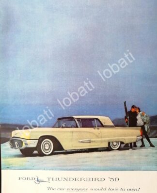 CARTEL ANTIGUO ORIGINAL DE AUTOS FORD THUNDERBIRD 1959 /528
