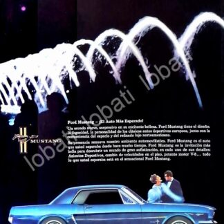 CARTEL ANTIGUO ORIGINAL DE PUBLICIDAD ANTIGUA DE AUTOS FORD MUSTANG 1961 /519