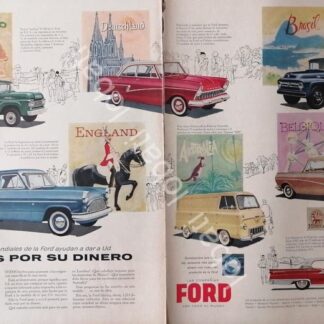 CARTEL ANTIGUO ORIGINAL DE PUBLICIDAD ANTIGUA DE AUTOS FORD 1960 /518