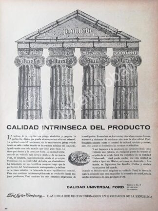 CARTEL ANTIGUO ORIGINAL DE AUTOS FORD 1964 /516