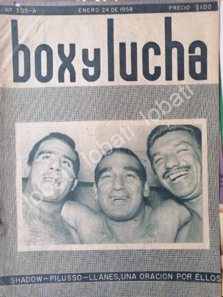PORTADA ANTIGUA ORIGINAL BLACK SHADOW Y OTROS LUCHA LIBRE 1958