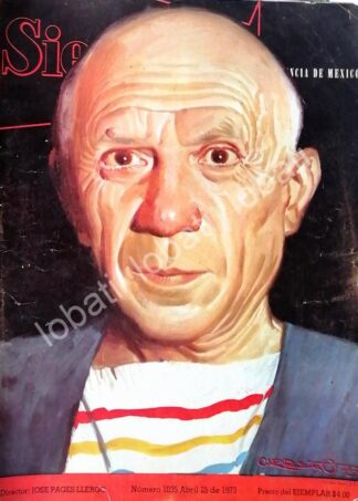 PORTADA ANTIGUA ORIGINAL PABLO PICASSO 1973 / DIBUJO DE JORGE CARREÑO