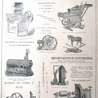 CARTEL ANTIGUO ORIGINAL DE TIENDA. G Y O. BRANNIFF Y COMPAÑIA 1894 /380 SUPER RARO