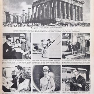 CARTEL ANTIGUO ORIGINAL DE OFELIA GUILMAIN Y AEROLINEAS SABENA 1965 /364 FEP