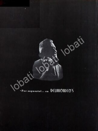 CARTEL ANTIGUO ORIGINAL DE RESTAURANT DELMONICO´S Y MEXICANA DE AVIACION 1964 /360