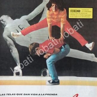 CARTEL ANTIGUO ORIGINAL DE TELA AVILAN DE TELAS LA CONCORDIA 1968 /344